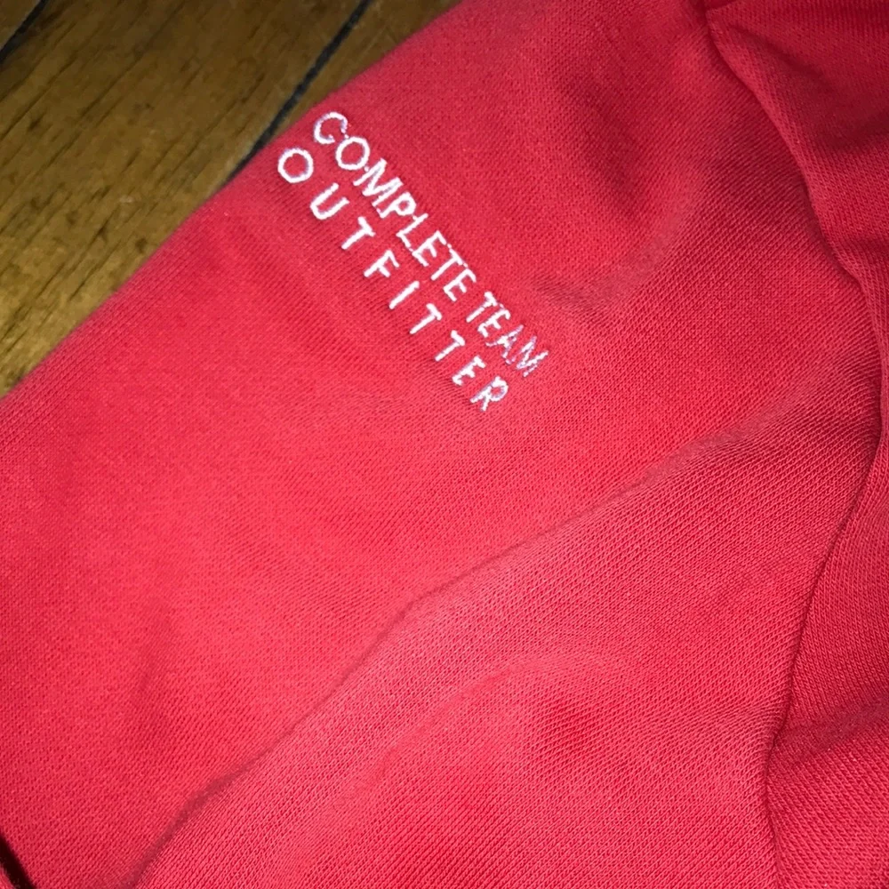 Nike Red Zip-Up Hoodie with Detroit‎ D Logo